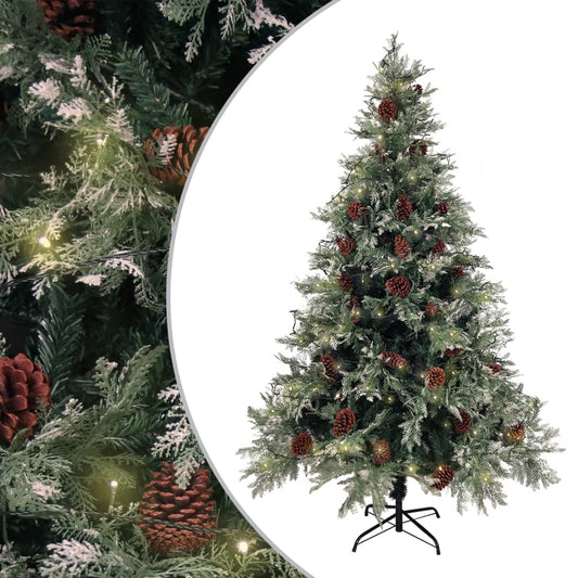 Christmas Tree Green and white PVC, PE, Steel 47.2 in height