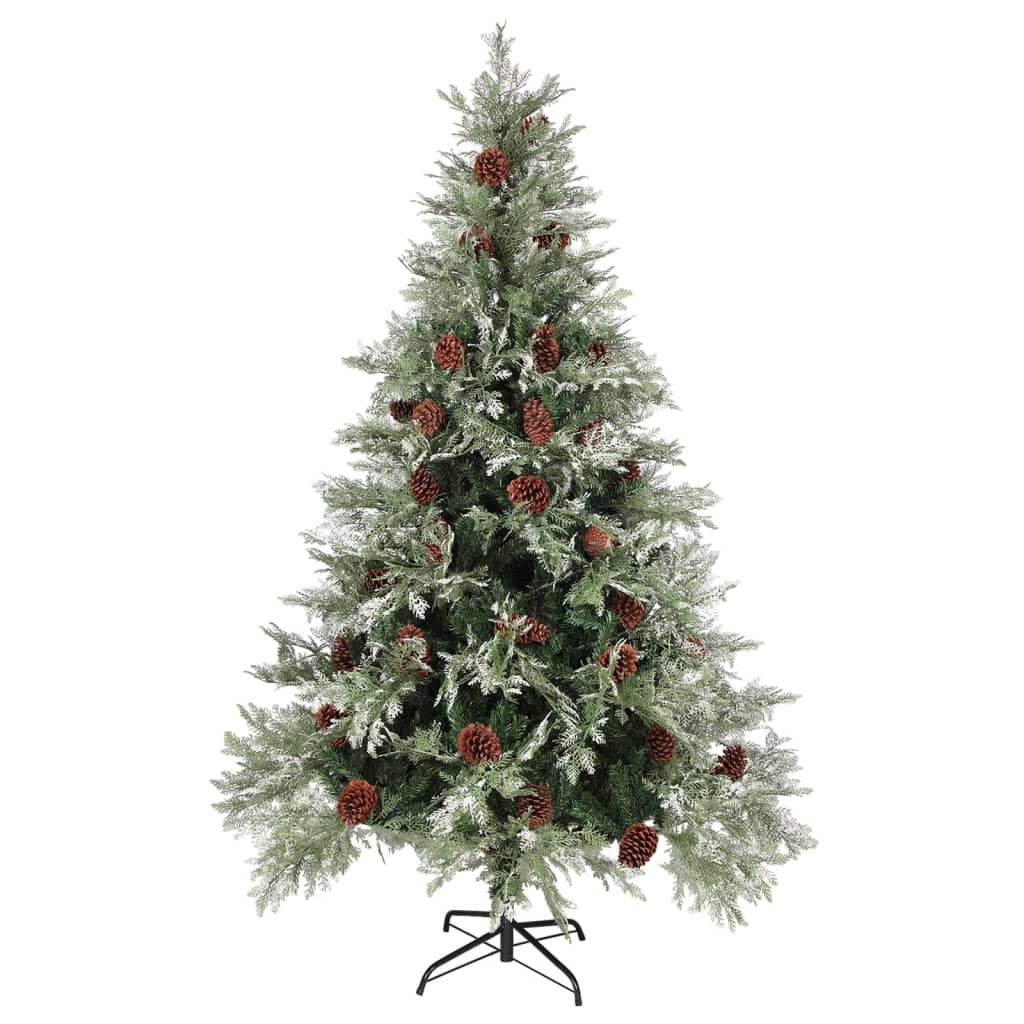 Christmas Tree Green and white PVC, PE, Steel 47.2 in height