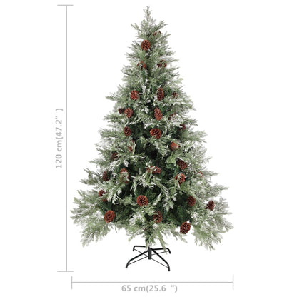 Christmas Tree Green and white PVC, PE, Steel 47.2 in height
