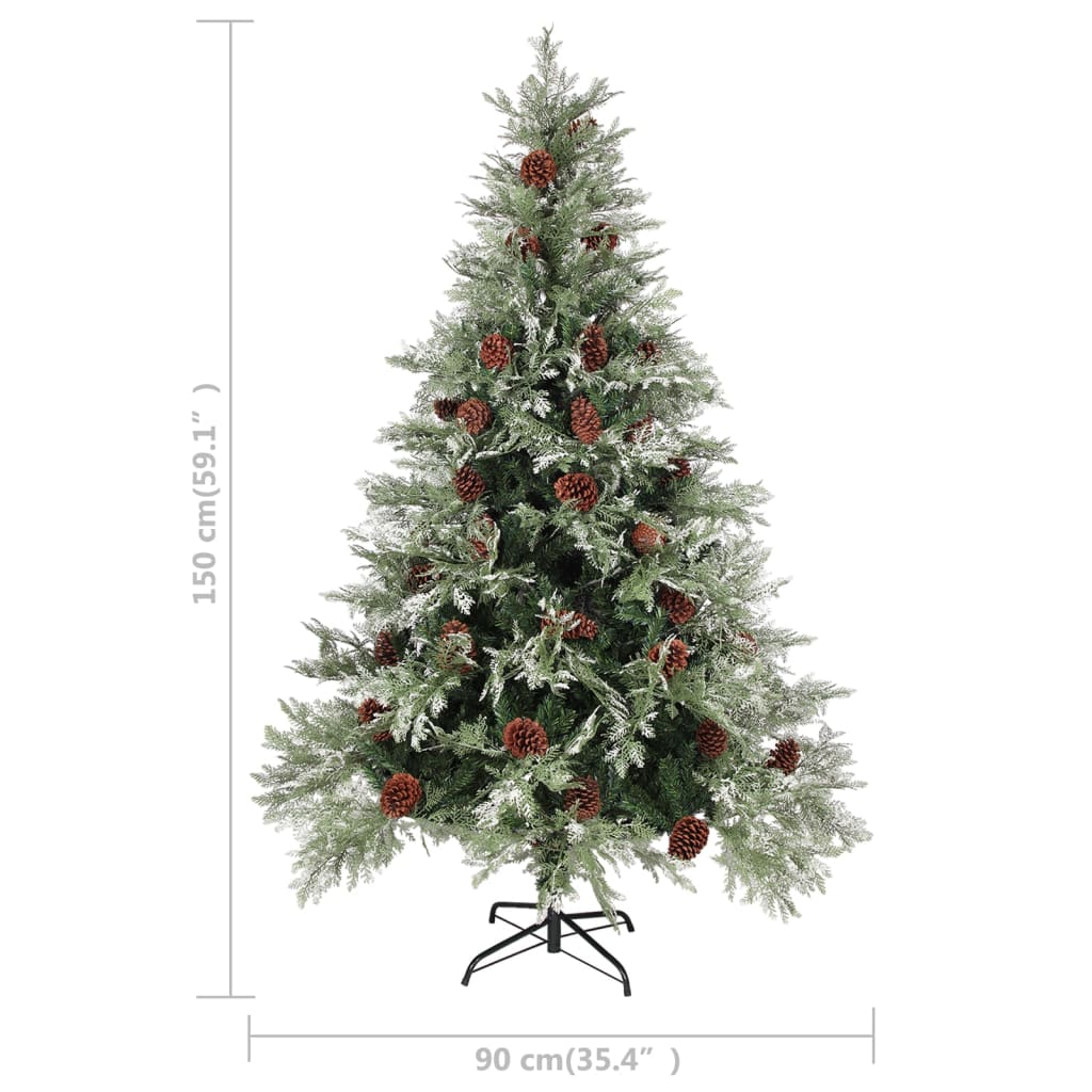 Christmas Tree Green and white PVC, PE, Steel