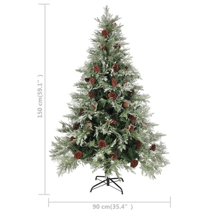 Christmas Tree Green and white PVC, PE, Steel