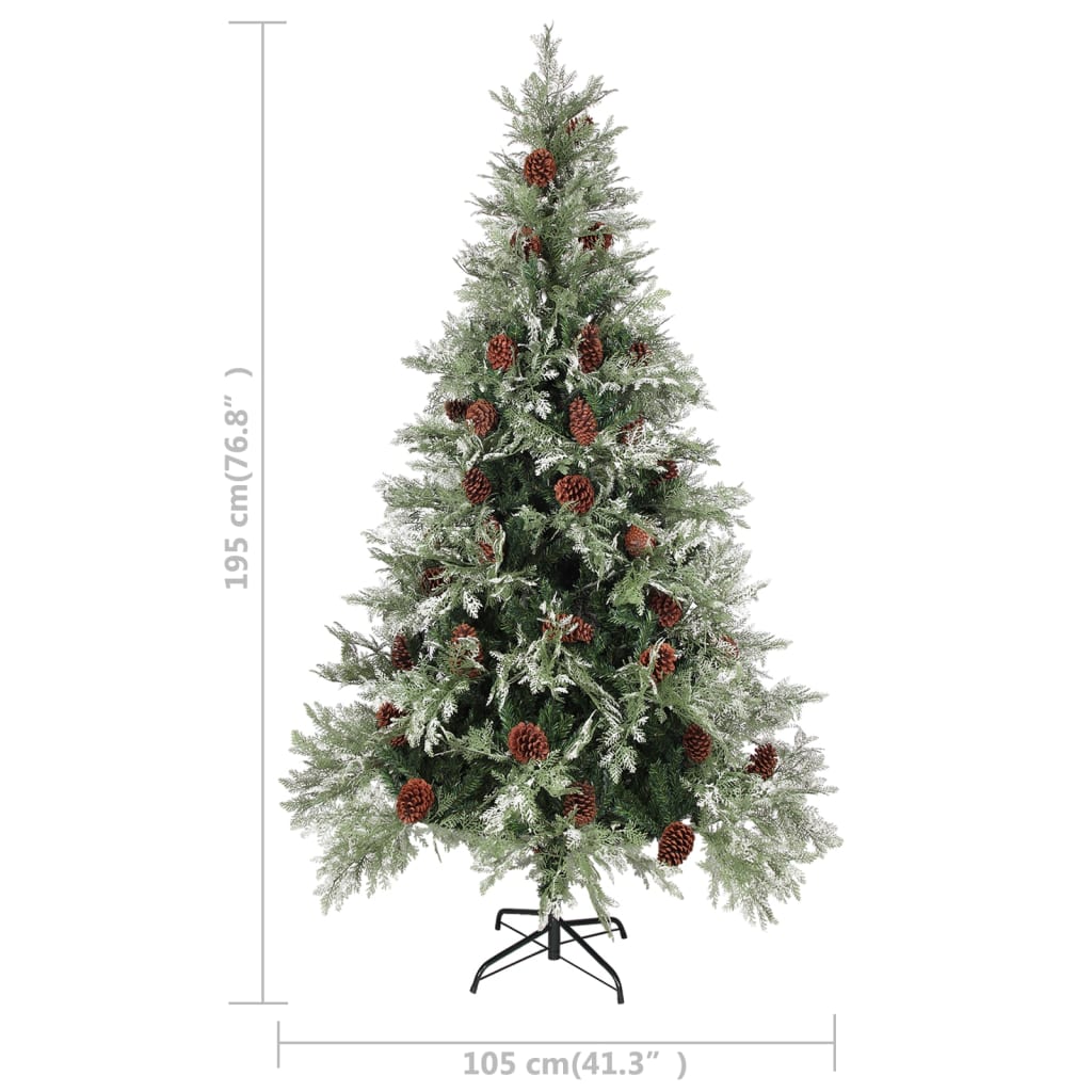 Christmas Tree Green and white PVC 76.8 in Collapsible