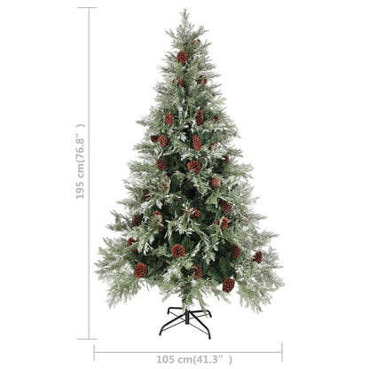 Christmas Tree Green and white PVC 76.8 in Collapsible
