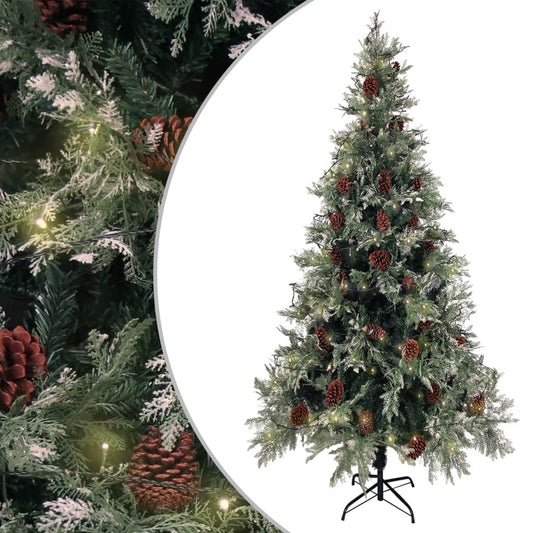 Christmas Tree Green and White PVC, PE, Steel Large