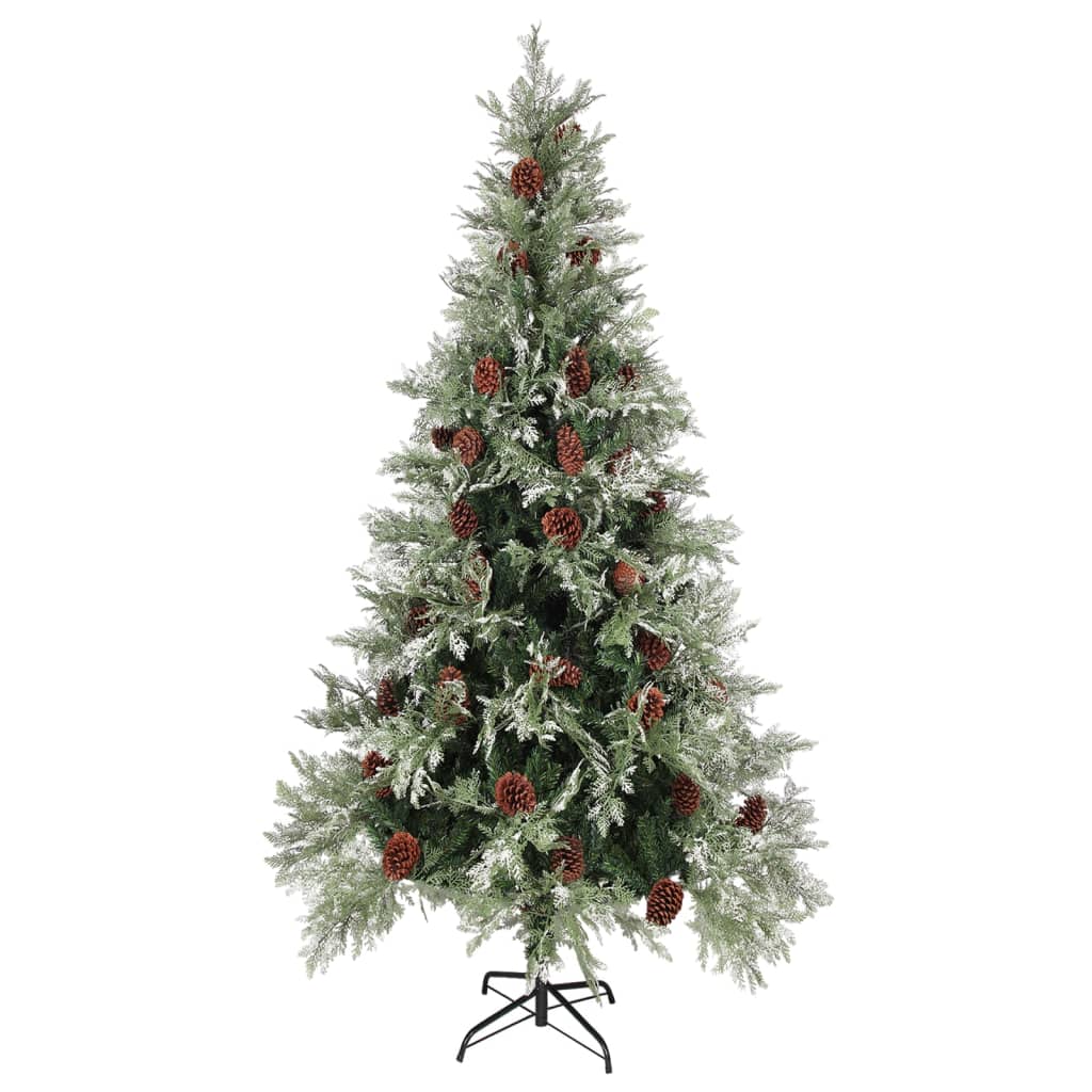 Christmas Tree Green and White PVC, PE, Steel Large