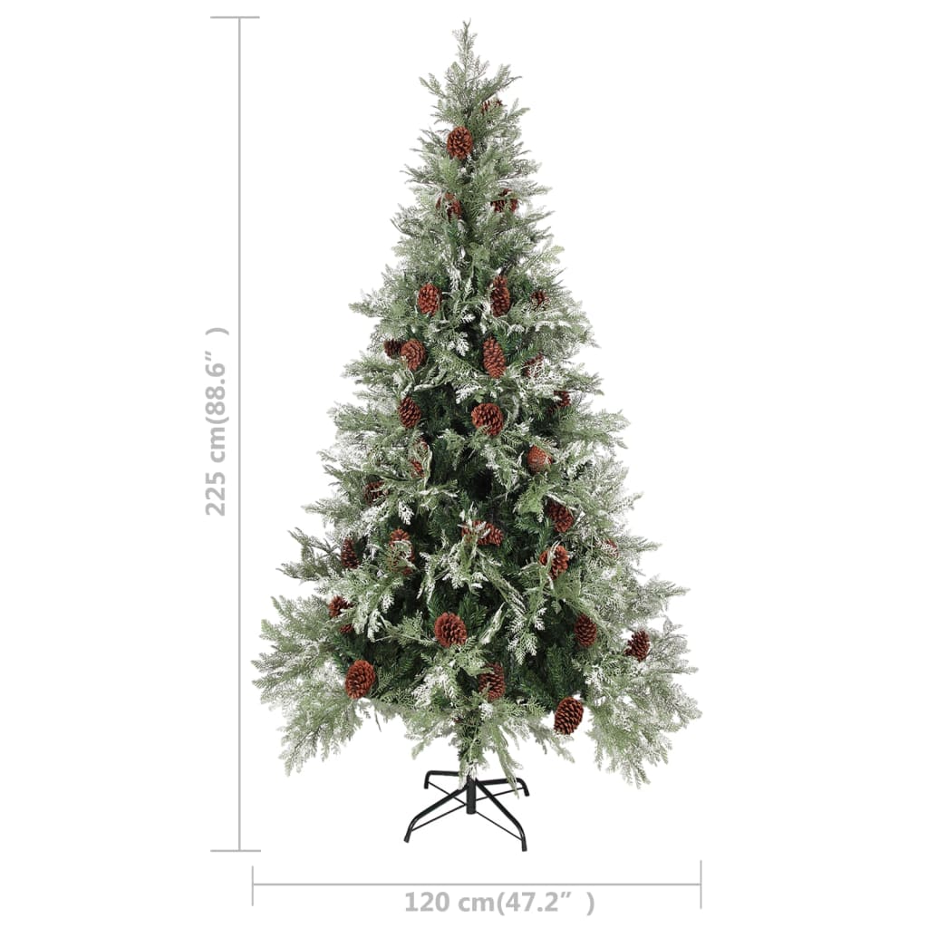 Christmas Tree Green and White PVC, PE, Steel Large