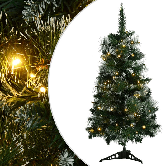 Artificial Christmas Tree Green with flocked white snow PVC, plastic