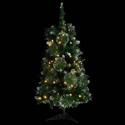 Artificial Christmas Tree Green with flocked white snow PVC, plastic