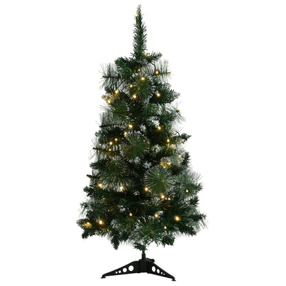 Artificial Christmas Tree Green with flocked white snow PVC, plastic