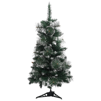 Artificial Christmas Tree Green with flocked white snow PVC, plastic