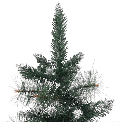 Artificial Christmas Tree Green with flocked white snow PVC, plastic