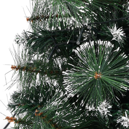Artificial Christmas Tree Green with flocked white snow PVC, plastic