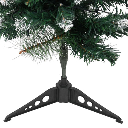 Artificial Christmas Tree Green with flocked white snow PVC, plastic