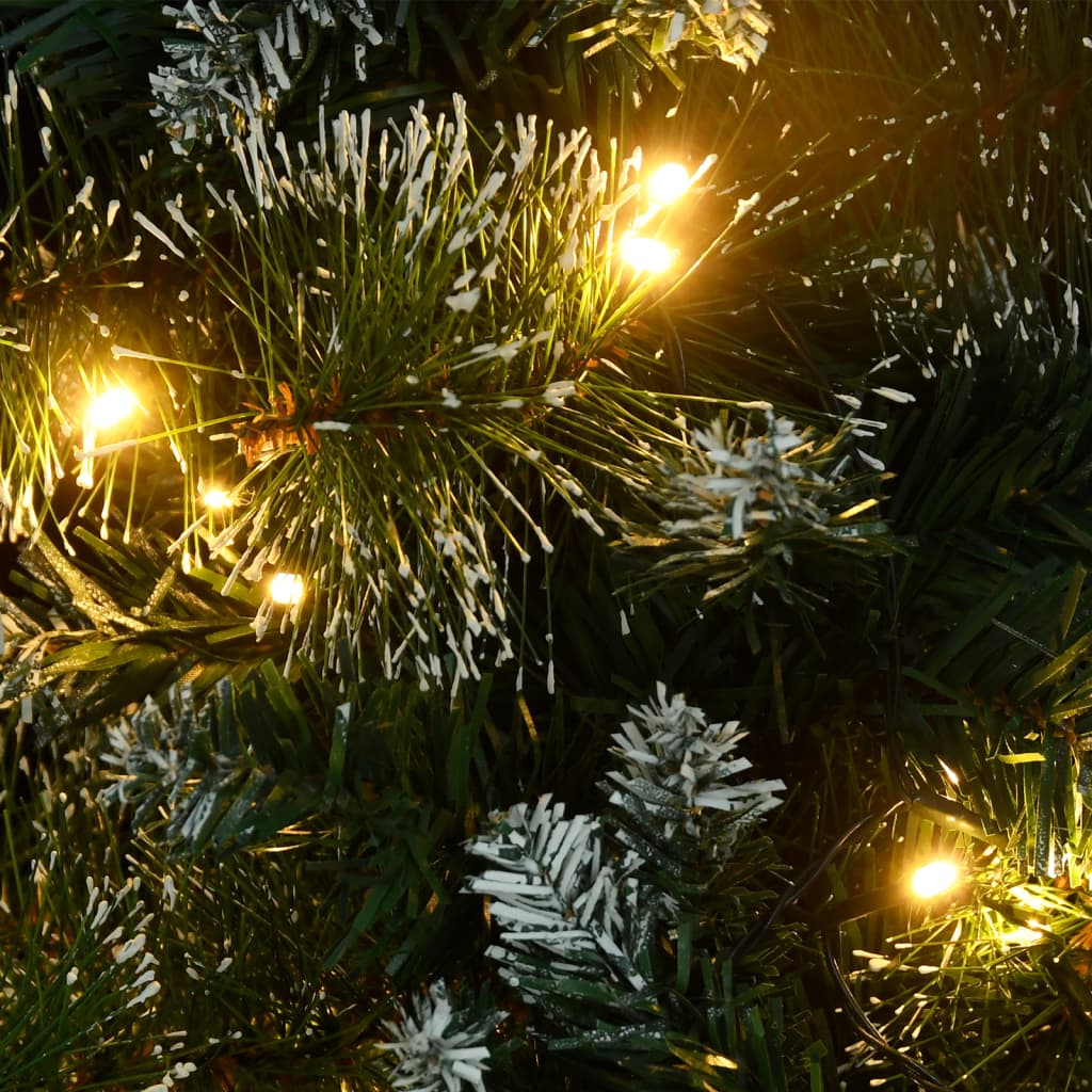 Artificial Christmas Tree Green with flocked white snow PVC, plastic
