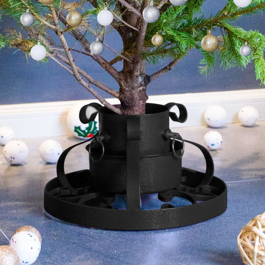 Christmas Tree Stand Black Metal Medium Decorative Inlays