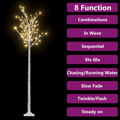 Christmas Tree 220 LEDs 7 ft Warm White Willow Indoor Outdoor