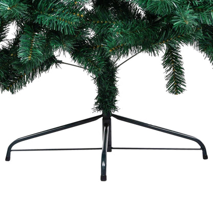 Artificial Half Christmas Tree Green PVC, steel 70.9 in tall