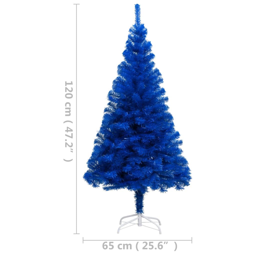 Artificial Christmas Tree Blue PVC, Steel 47.2 in