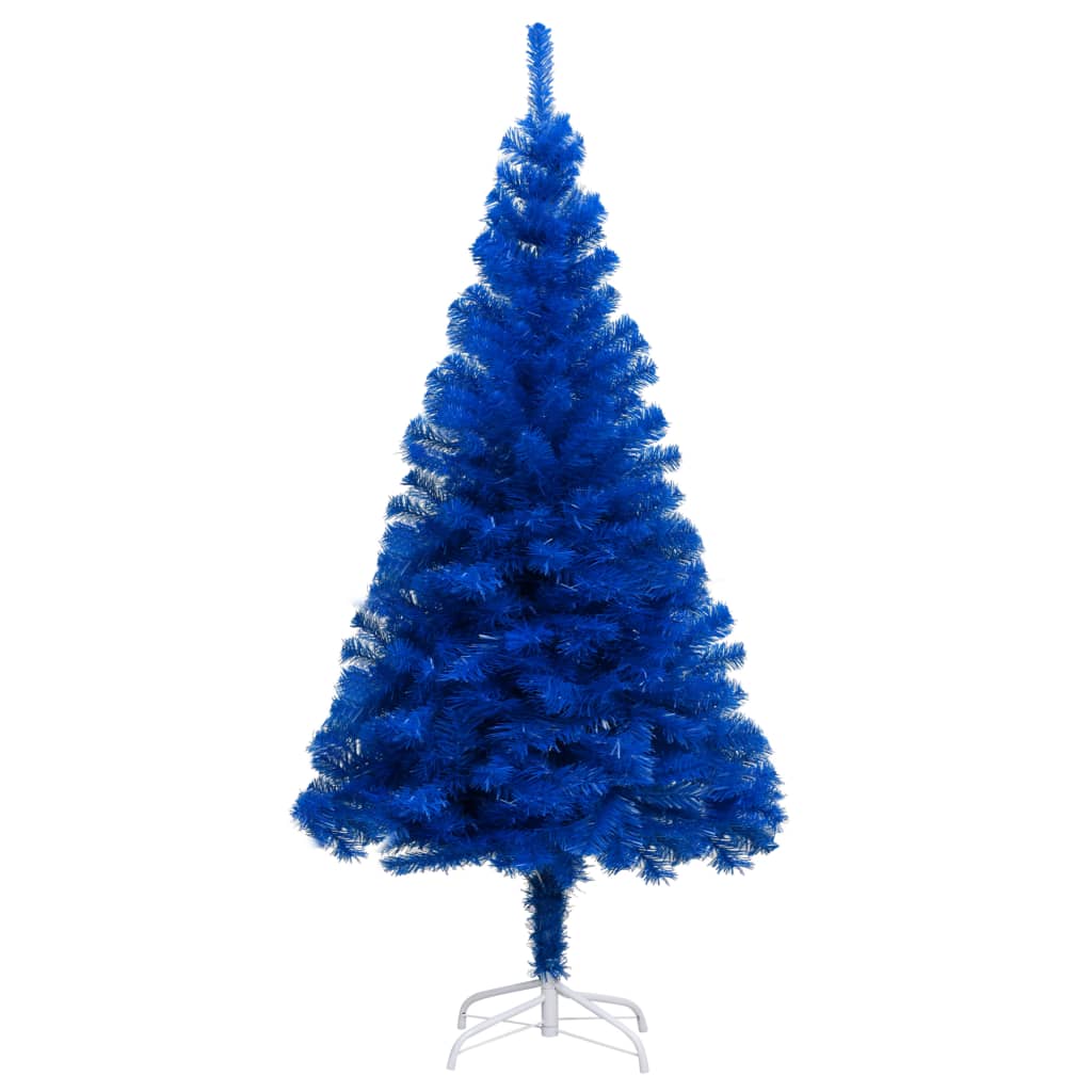 Artificial Pre-lit Christmas Tree with Stand Blue 70.9" PVC