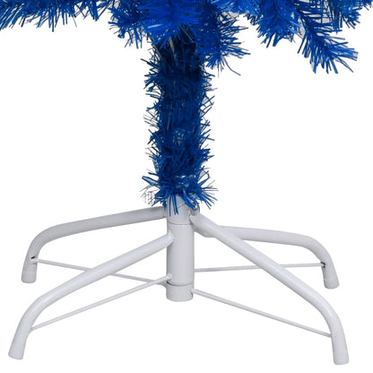 Artificial Pre-lit Christmas Tree with Stand Blue 70.9" PVC