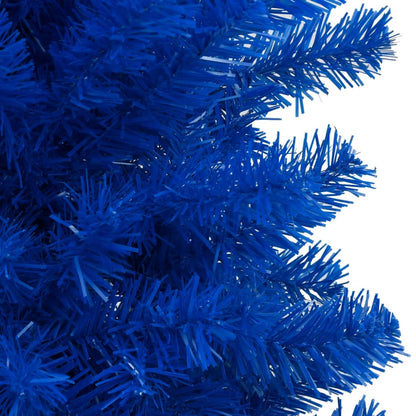Artificial Pre-lit Christmas Tree with Stand Blue 94.5" PVC