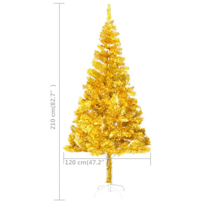 Artificial Christmas Tree Gold PVC 82.7 in