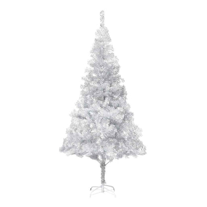 Artificial Pre-lit Christmas Tree with Stand Silver 70.9" PET
