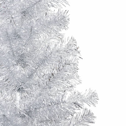 Artificial Pre-lit Christmas Tree with Stand Silver 70.9" PET