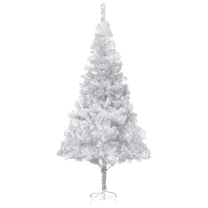 Artificial Pre-lit Christmas Tree with Stand Silver 94.5" PET