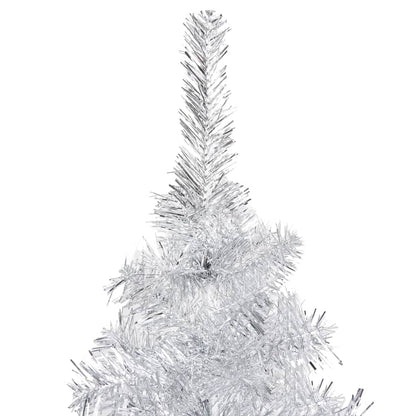 Artificial Pre-lit Christmas Tree with Stand Silver 94.5" PET