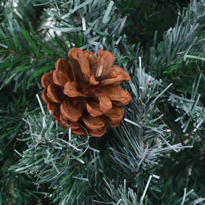 Christmas Tree Green with white tips Plastic and metal Large