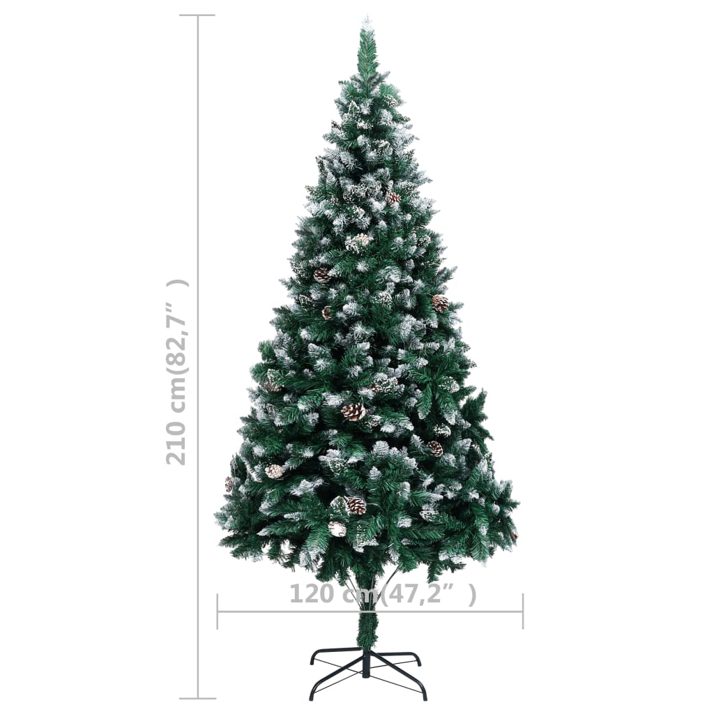 Christmas Tree Green and white PVC, steel Large