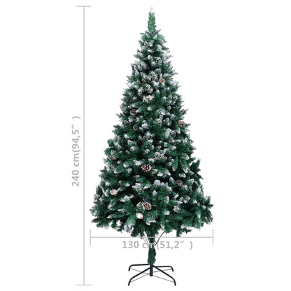 Christmas Tree Green and white PVC, steel 94.5 in