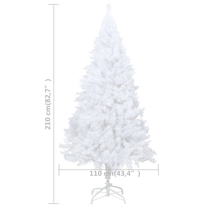 Artificial Pre-lit Christmas Tree with Thick Branches White 82.7"