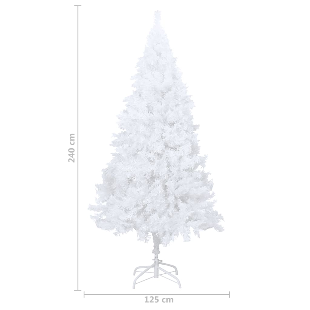 Artificial Christmas Tree White PVC, Steel Large