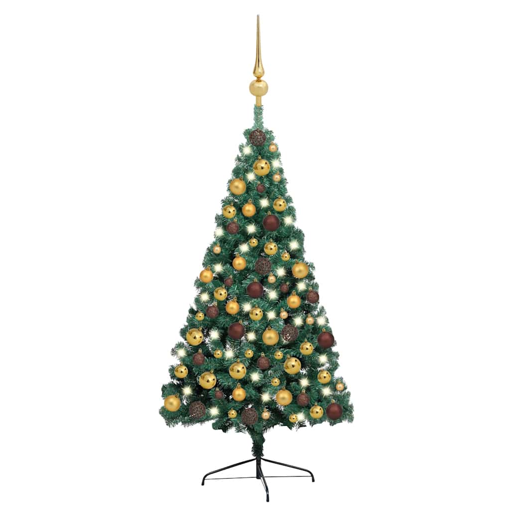 Artificial Half Christmas Tree Green PVC 59 in