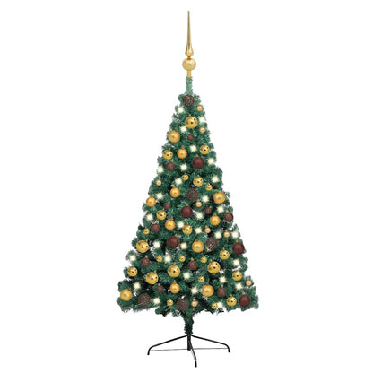 Artificial Half Christmas Tree Green PVC 59 in