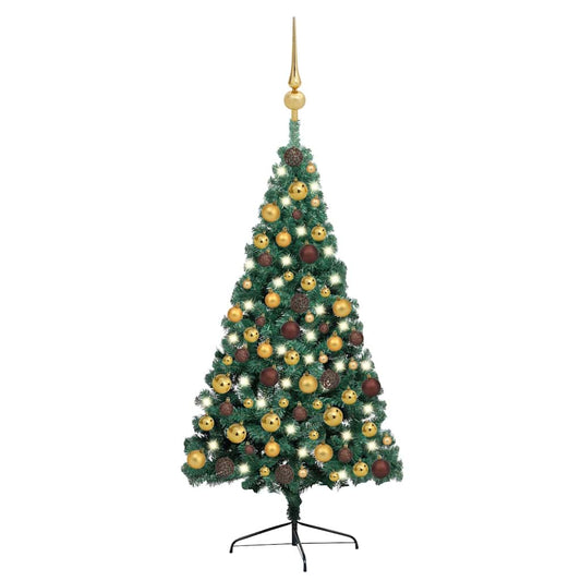 Artificial Half Christmas Tree Green PVC 59 in