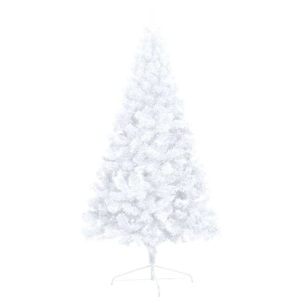 Artificial Half Pre-lit Christmas Tree with Ball Set White 47.2"