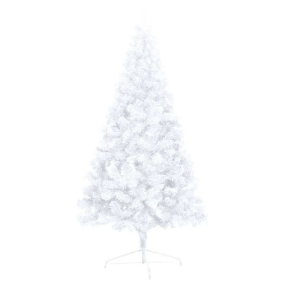 Artificial Half Pre-lit Christmas Tree with Ball Set White 47.2"