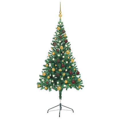Artificial Pre-lit Christmas Tree with Ball Set 59.1" 380 Branches