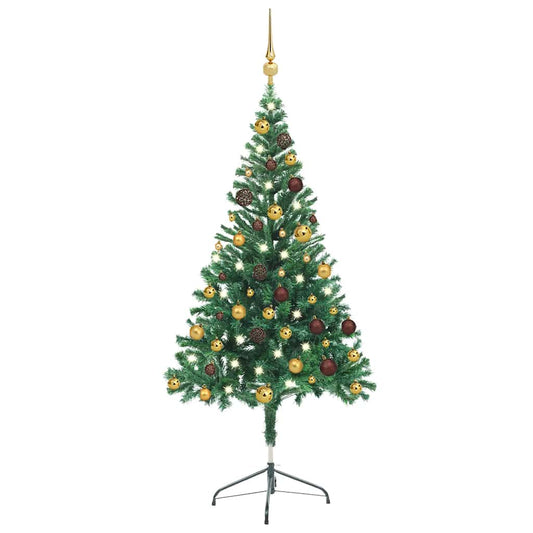 Artificial Pre-lit Christmas Tree with Ball Set 59.1" 380 Branches