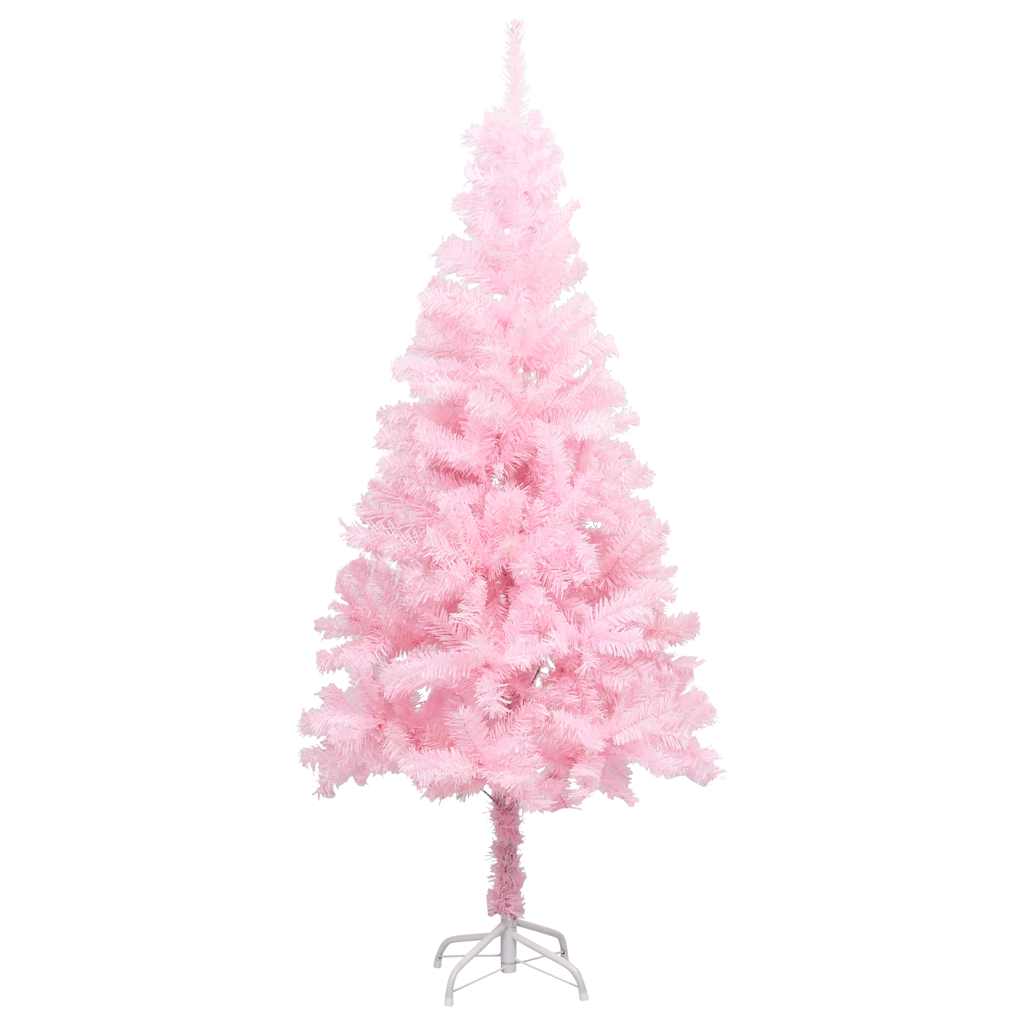 Artificial Christmas Tree Pink PVC, Steel, Plastic