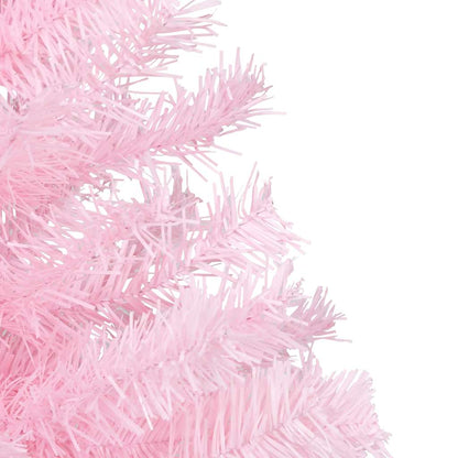 Artificial Christmas Tree Pink PVC, Steel, Plastic