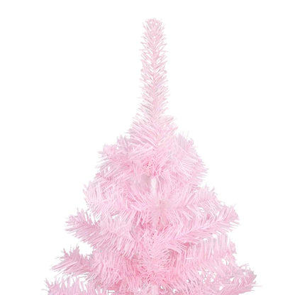 Artificial Christmas Tree Pink PVC, Steel, Plastic
