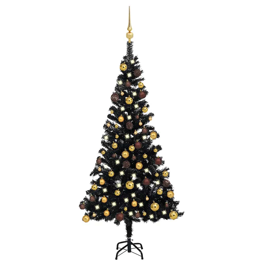 Artificial Christmas Tree Black PVC Medium