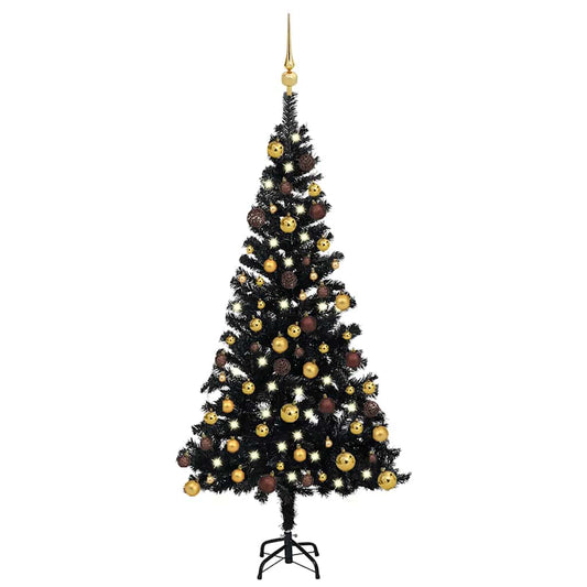 Artificial Christmas Tree Black PVC Medium