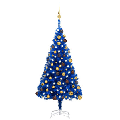 Artificial Christmas Tree Blue PVC, steel, plastic 47.2 in