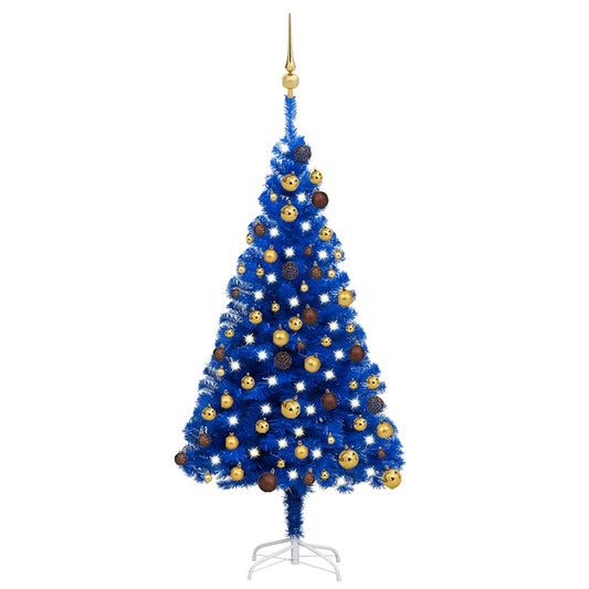 Artificial Christmas Tree Blue PVC, steel, plastic 47.2 in