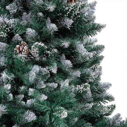Artificial Christmas Tree with LEDs&Ball Set&Pinecones 82.7"
